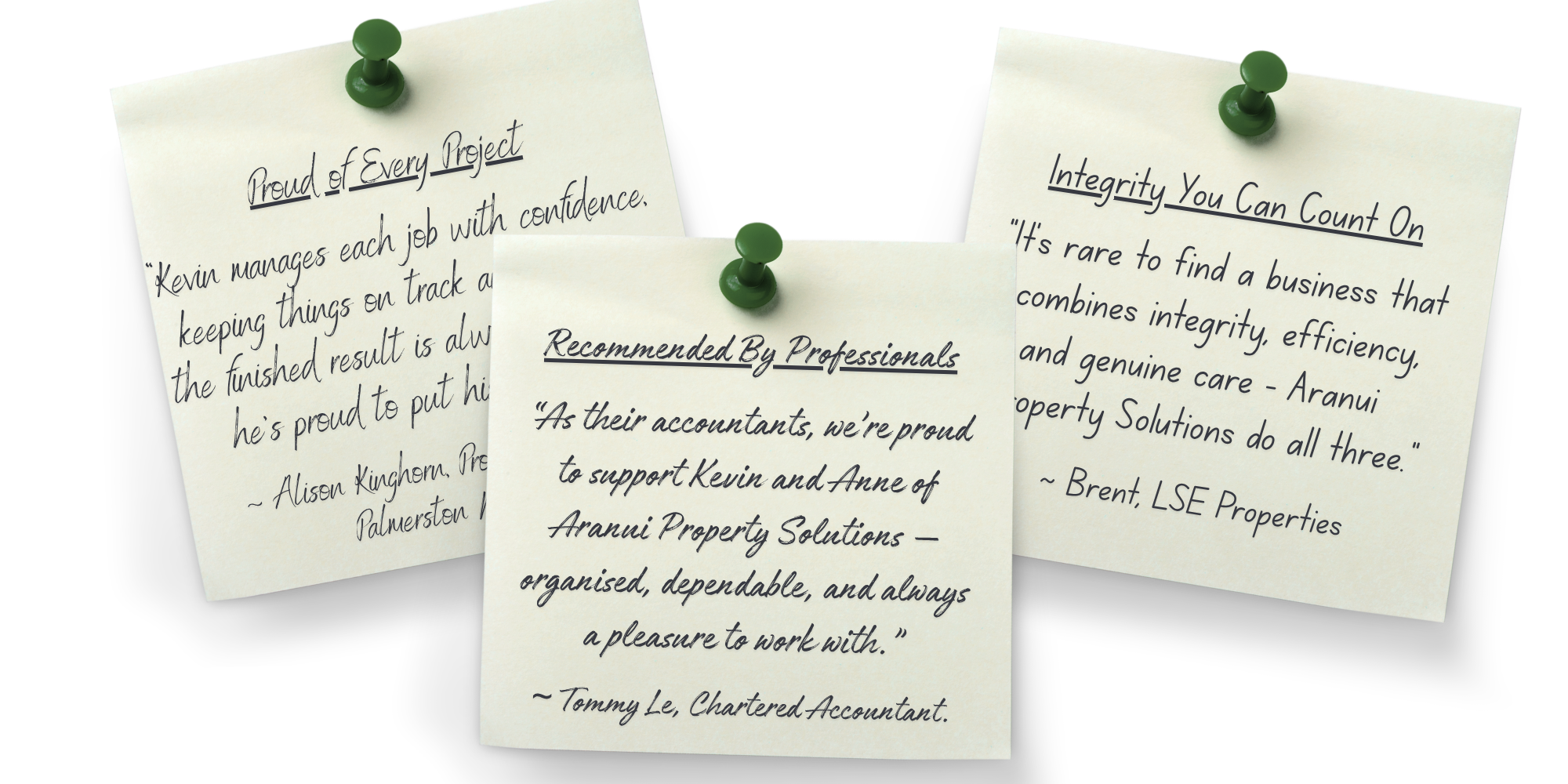 TESTIMONIALS testimonials